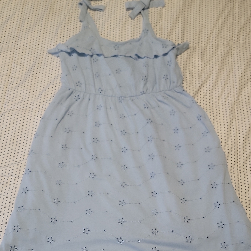 Cat & Jack Sky Blue Floral Kids Dress